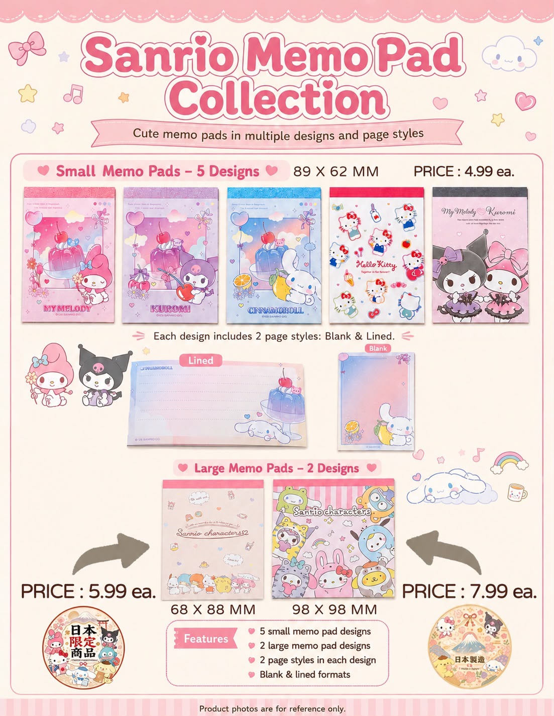 Sanrio Memo Pad Collection product poster