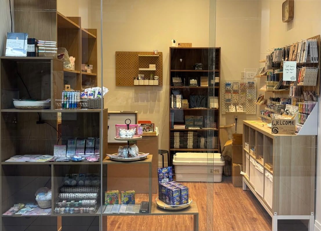 The Stationery Village shopfront display at Langham Square